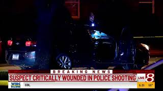 Suspect critically wounded in police shooting