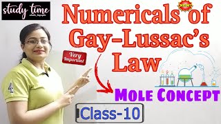 Numerical of Gay-Lussac's Law| Mole Concept| #numericals| #Class-10 ICSE #chemistry #boardexam2023