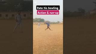 Rate his fast bowling action and run-up #shorts #cricket #shortsvideo #cricketshorts #trending