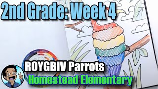 2nd Grade Week 4: ROYGBIV Parrots