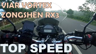 Viar Vortex (Zongshen/CSC RX3) Top Speed vs GPS