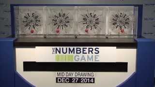 Midday Numbers Game Drawing: Saturday, December 27, 2014
