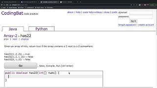 CodingBat Array 2 has22
