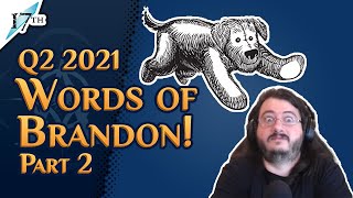 TenSoon was going to be WHAT? | Q2 2021 Words of Brandon Part 2 | Rhythm of War Shardcast