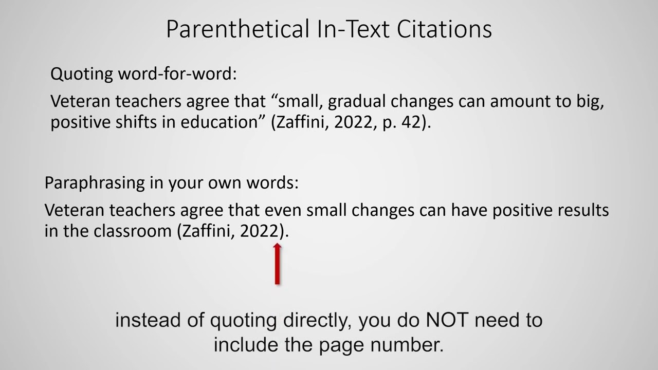 APA In Text Citation Format In 3 Minutes - YouTube