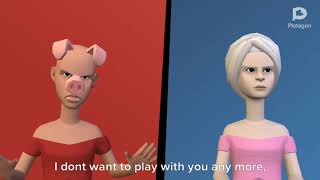 Peppa and Suzy sheep has had a quarrel in a plotagon video