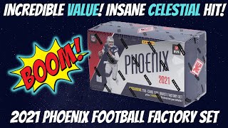 INSANE CELESTIAL ROOKIE QB HIT! / 2021 Phoenix Football Fire Burst Factory Set