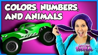 Learn Colors with Monster Trucks and Brain Candy TV | Learn Animals on Tea Time with Tayla