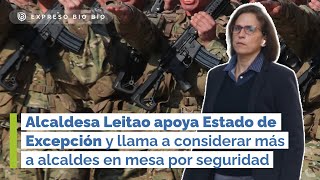 Alcaldesa Leitao apoya Estado de Excepción y llama a considerar más a alcaldes en mesa por seguridad