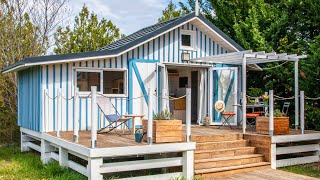 THE NICEST CABANON BLEU WOODEN CHALET BLUE SHED