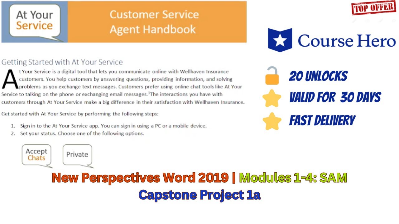 New Perspectives Word 2019 | Modules 1-4: SAM Capstone Project 1a # ...