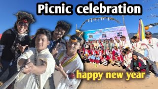 Family picnic celebration/happy new year