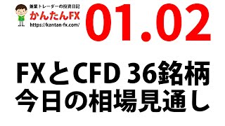 かんたんFX：1月2日FXとCFD今日の相場見通し