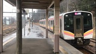 【上越線E129系】越後川口駅到着