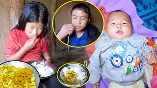 Sayama eating meal to go school II UNISHA enjoying her freedom@AloneAdhirajnepal