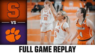 Syracuse vs. Clemson Full Game Replay | 2024-25 ACC Women's Basketball