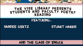 Vise Library Presents - Student and Faculty Poetry Reading