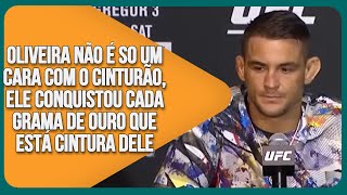 DUSTIN POIRIER CORRIGE REPÓRTER QUE QUIS FALAR MAL DO CHARLES OLIVEIRA | COLETIVA UFC 264 LEGENDADO