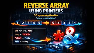 Learn to Reverse an Array Using Pointers in C #cprogramming #pointer #coding #embedded