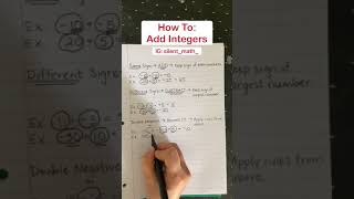 ADDING INTEGERS | PRE ALGEBRA | SILENT MATH