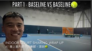 Indoor training sharing🎾Relax rallying at 簡上室內網球俱樂部, Shenzhen with Tianhao Part 1🎾