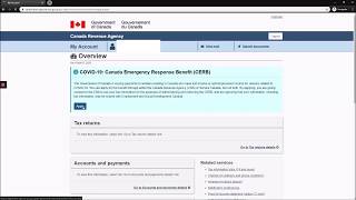 Application Walk-through - Canada Emergency Response Benefit (CERB) on CRA My Account Step-By-Step