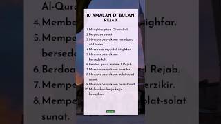 10 Amalan Di Bulan Rejab #islamtalk #shorts #islamic #motivasi