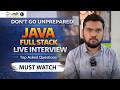 Java Full Stack Interview Questions 2026 🔥 | Live Mock Interview for Freshers & Developers