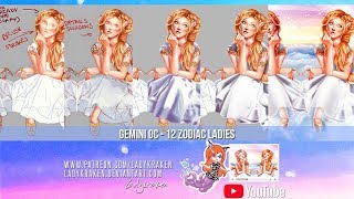 Gemini OC - 12 Zodiac Ladies - Video Tutorial