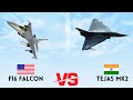 Tejas Mark 2 vs. F-16 Fighting Falcon: Aircraft Comparison and Analysis #tejas mk2 #f16fighterjet