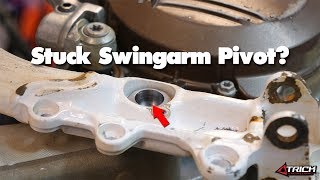 How to remove a seized swingarm pivot bolt