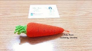 #اميجرومي_جزر كروشيه.. القطعة السادسة .. جزر بيقوي النظر 😍 🥕 #amigurumi_Carrot with pattern