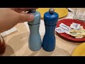 peugeot tahiti duo air blue tones salt and pepper mill set review