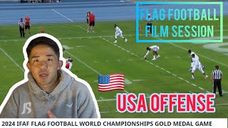 USA offense🇺🇸Flag Football Film Session #1 the final FFWC 2024