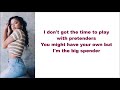 Kiana Ledé Ft Prince Charlez - Big Spender (Lyrics)