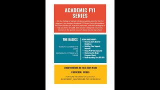 Academic FYI Series, Part 1 2024