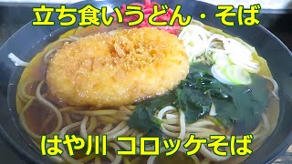 【立ち食いそば・うどん】コロッケそば はや川  #ぶらり立ち食いそば #駅そば #立ち食いそば