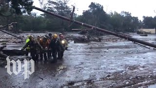 'Rivers of mud' leave several dead in post-fire California