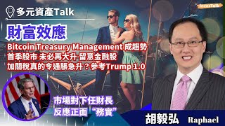 【多元資產Talk】財富效應 感恩節好貴｜Bitcoin Treasury Management 成趨勢｜首季股市 未必再大升 留意金融股｜加關稅真的令通脹急升？參考Trump 1.0｜Raphael