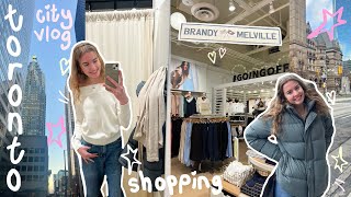 shopping day in downtown TORONTO 🛍️⭐️ brandy melville, eaton centre, queen street! SHOPPING HAUL!