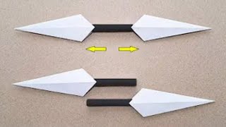 Diy - Paper Double Kunai Easy Tutorial || How To Make a Paper Double Kunai - Ninja Origami