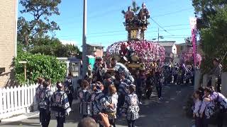 2019.10.13 大坂五地区祭典 矢柄神社 屋台宮入