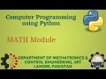 [Python Programming Basics to Advanced]: Math Module in Python | Lab 03 P-3