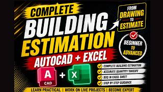 COMPLETE BUILDING ESTIMATION COURSE | BUILDING ESTIMATION WITH AUTOCAD AND EXCEL BY MUDASSIR AFRAZ.