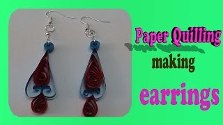 how to make paper quilling earrings