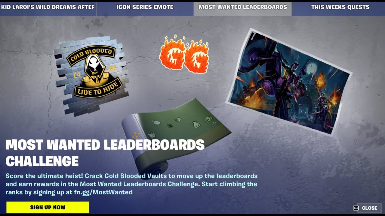 MOST WANTED LEADERBOARDS CHALLENGE FORTNITE CHAPTER 4 BROKEN WEBSITE IS ...