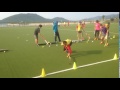 Footwork & Defence drill: block tackle + jab + reverse tackle