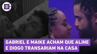 BBB 25: Gabriel e Maike acreditam que Aline e Diogo Almeida TRANSARIAM no quarto do líder