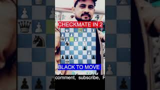 CHECKMATE IN 2 BLACK TO MOVE #chesss  , #viral