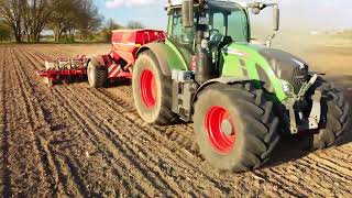 Agrarbetrieb Jakobsen - Mais legen mit Lohnuntenehmen Hanko Siemers und Fendt 724 + 6m Horsch